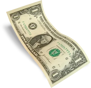 Floating One Dollar Bill