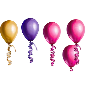 Floating Pink Balloons Festive PNG Khv82 PNG