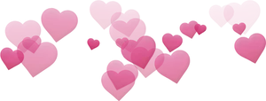 Floating Pink Hearts Filter PNG image