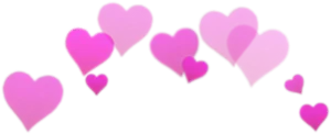 Floating Pink Hearts Filter PNG image