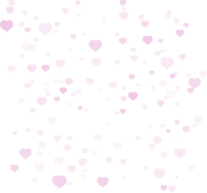 Floating Pink Hearts Pattern PNG image