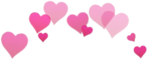 Floating Pink Hearts Sticker PNG image