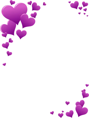 Floating Purple Hearts Love Background PNG image