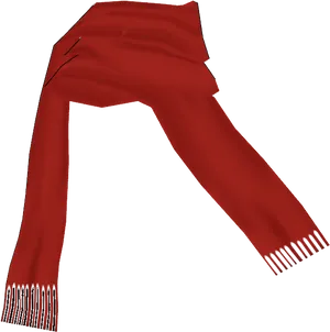 Floating Red Scarf3 D Render PNG