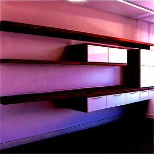 Floating Shelves In Office PNG 06132024