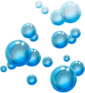 Floating Soap Bubbles Graphic PNG image