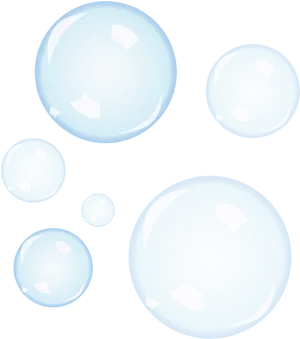 Floating Soap Bubbles Vector PNG image