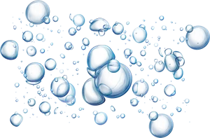 Floating Transparent Water Bubbles PNG image