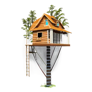 Floating Tree House PNG 06282024