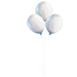Floating White Balloon Bunch PNG 06212024