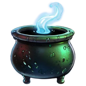 Floating Witch Cauldron PNG Kek