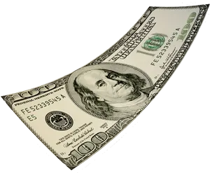 Floating100 Dollar Bill PNG
