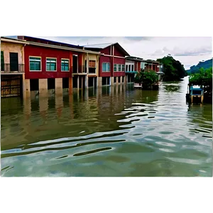 Flooded City Disaster Png 06262024 PNG image