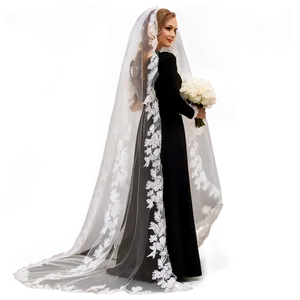 Floor Length Bridal Veil Png Tbs PNG image