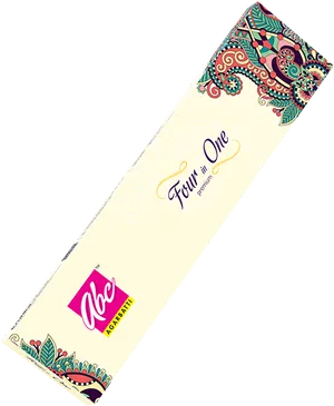 Floral Agarbatti Packaging Design PNG
