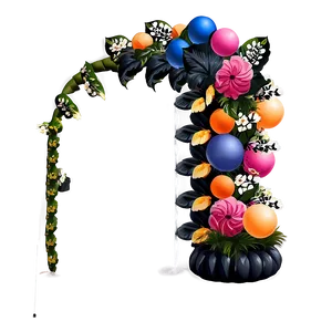 Floral And Balloon Arch Combo Png 06212024 PNG image