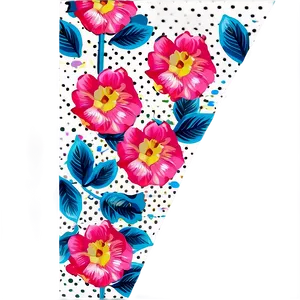 Floral And Polka Dot Design Png 11 PNG image