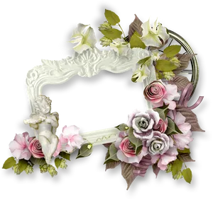 Floral Angel Frame Design.png PNG image