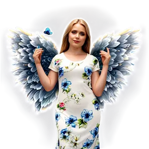 Floral Angels PNG Qhm