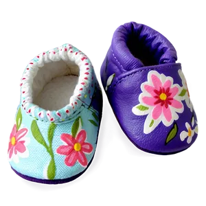 Floral Baby Shoes PNG Kre36 PNG