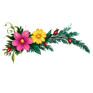 Floral Banner Clipart Png 05252024 PNG image