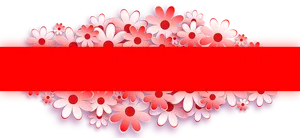 Floral Banner Red Stripe