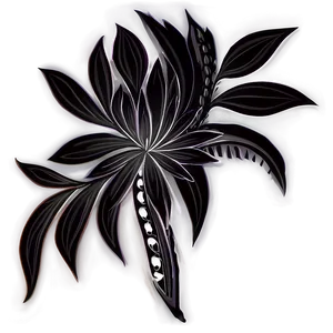 Floral Black And White Design Png Cgj PNG image