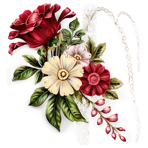 Floral Bouquet Border Png 05252024 PNG image