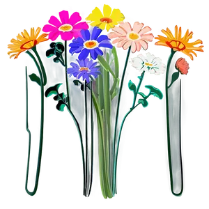 Floral Bouquet Outline PNG Mlf PNG