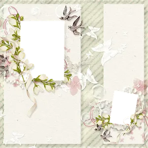 Floral Butterfly Scrapbook Frame
