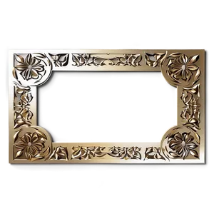 Floral Certificate Frame PNG Jtx