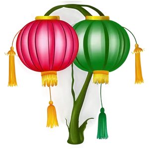 Floral Chinese Lantern Png 06262024 PNG image