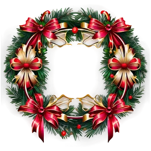 Floral Christmas Wreath Png 05232024 PNG image