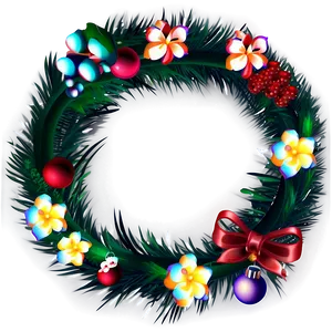 Floral Christmas Wreath Png 22 PNG image