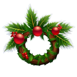 Floral Christmas Wreath Png 46 PNG image