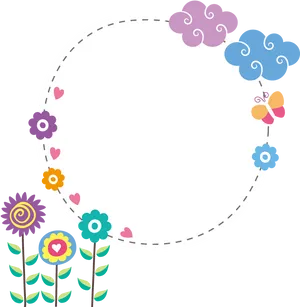 Floral_ Circle_ Border_ Vector PNG image