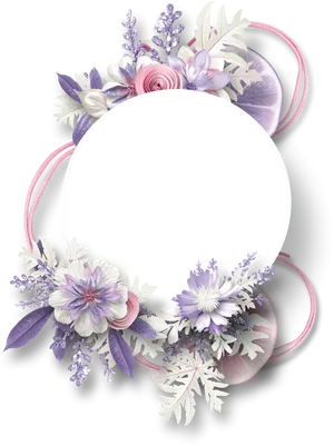 Floral_ Circle_ Frame_ P N G PNG image