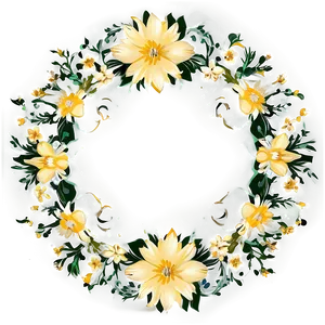 Floral Circle Frame Png Qgf4 PNG image