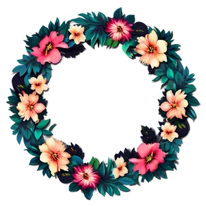 Floral Circle Sticker Png 51 PNG image