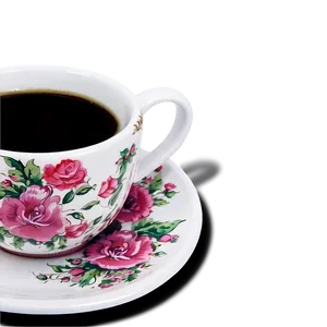 Floral Coffee Cup Png Kmp PNG image