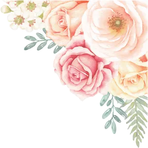 Floral_ Corner_ Bouquet_ Watercolor PNG image