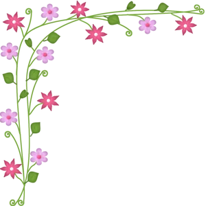 Floral Corner Design Element PNG image