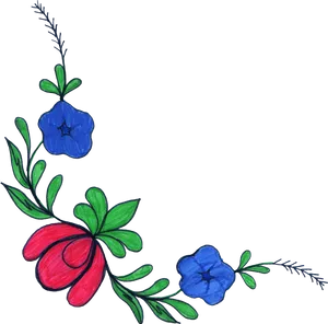 Floral_ Corner_ Design_ Sketch PNG image