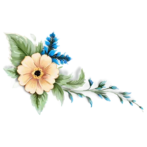 Floral Corner Embellishment Png 06272024 PNG image