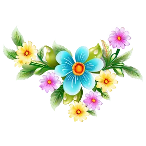 Floral Corner Embellishment Png Bmk PNG image