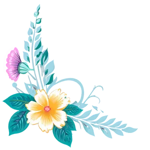 Floral Corner Vector Png Cjr PNG image