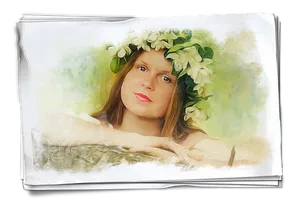 Floral Crown Portrait_ Painting