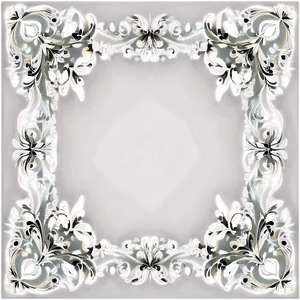 Floral Decorative Frame PNG Ymu32 PNG