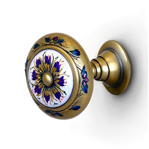 Floral Design Doorknob Png 06272024 PNG image