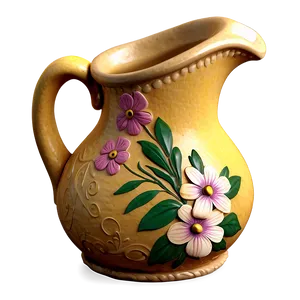 Floral Design Jug PNG Jma